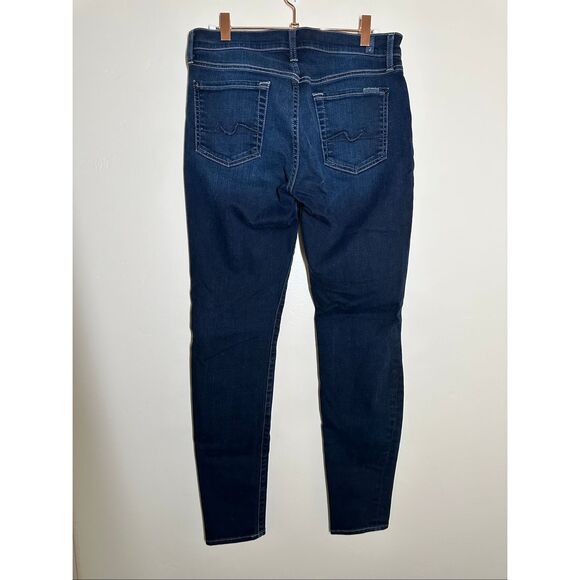 7 For All Mankind Gwenevere Dark Wash Skinny Jeans Size 30 - Picture 4 of 6